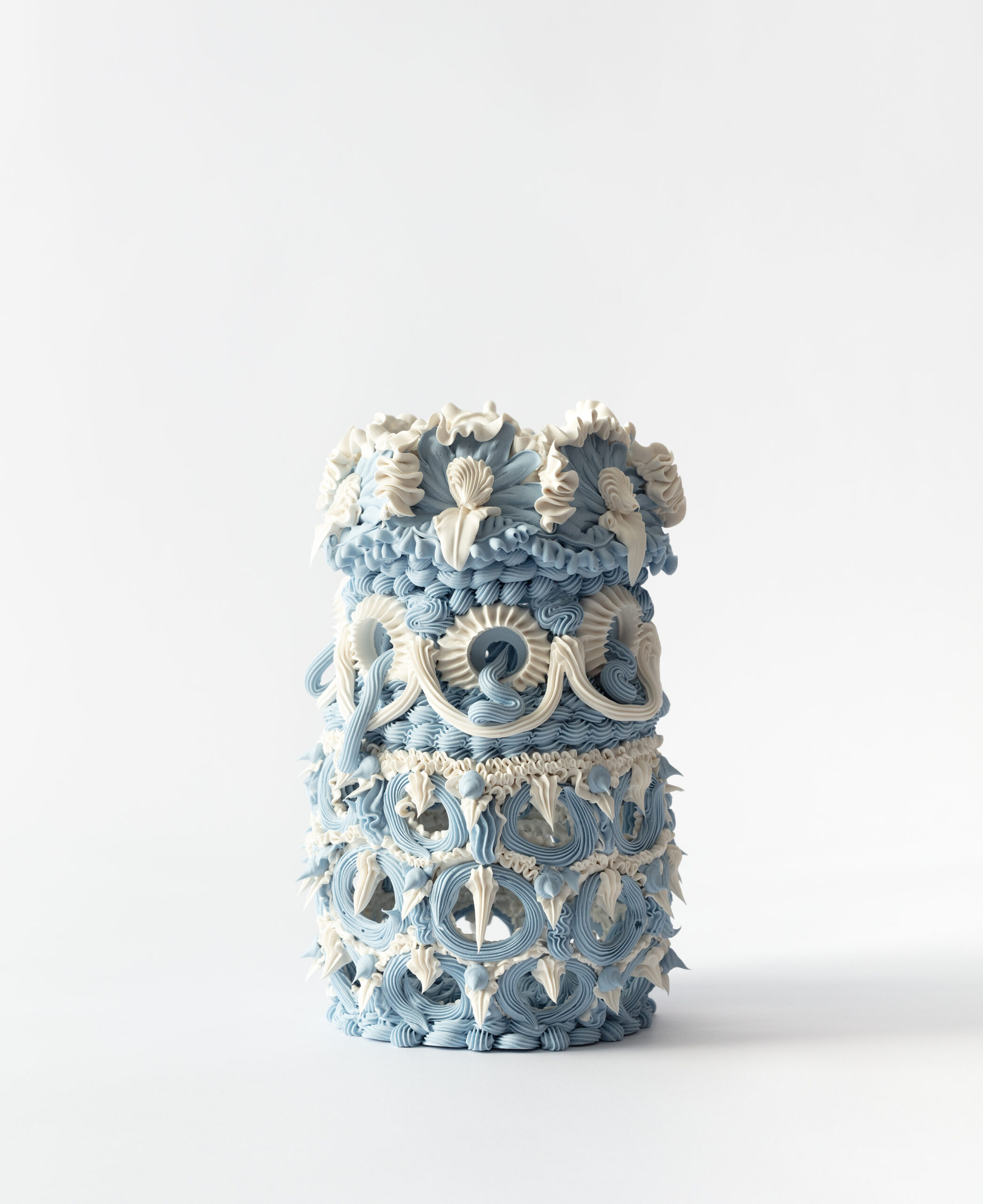 Superfluous Ornamental Openwork Column Vase