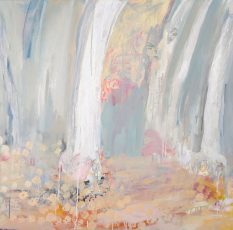 Dan Kyle, Spring felt, 2025, oil, collage and mixed media on canvas, 84 x 117cm, $7,500