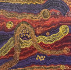 Tjungkara Ken, Seven Sisters, 157-26, 2026, Acrylic on linen, 200 x 200 cm, 21,150